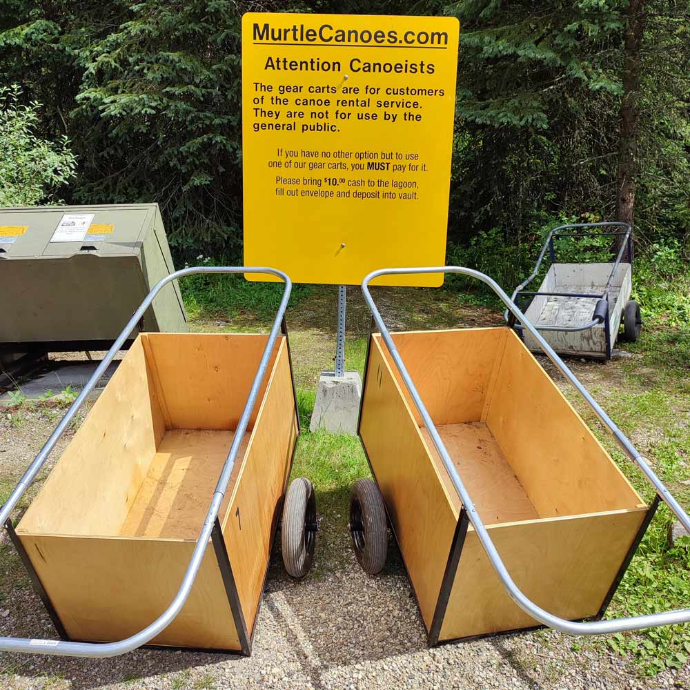 Gear Carts at Murtle Lake